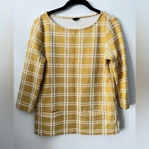ANN TAYLOR | Women Rustic Yellow Ann Taylor Striped Blouse, Size M